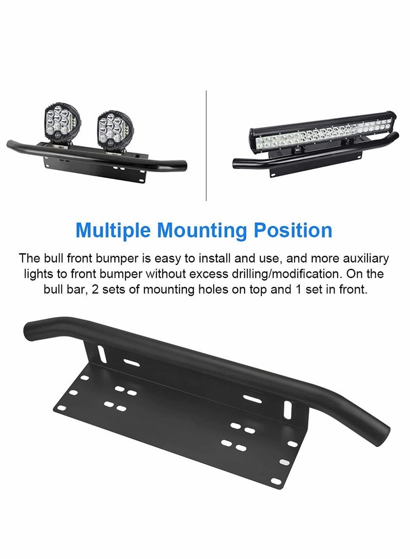 Universal Aluminum Alloy License Plate Mounting Bracket for Front Bull Bar, Compatible with LED Work Lamps and Light Bars, Ideal for Off-Road LED Light Mounting Solutions. - Image 4