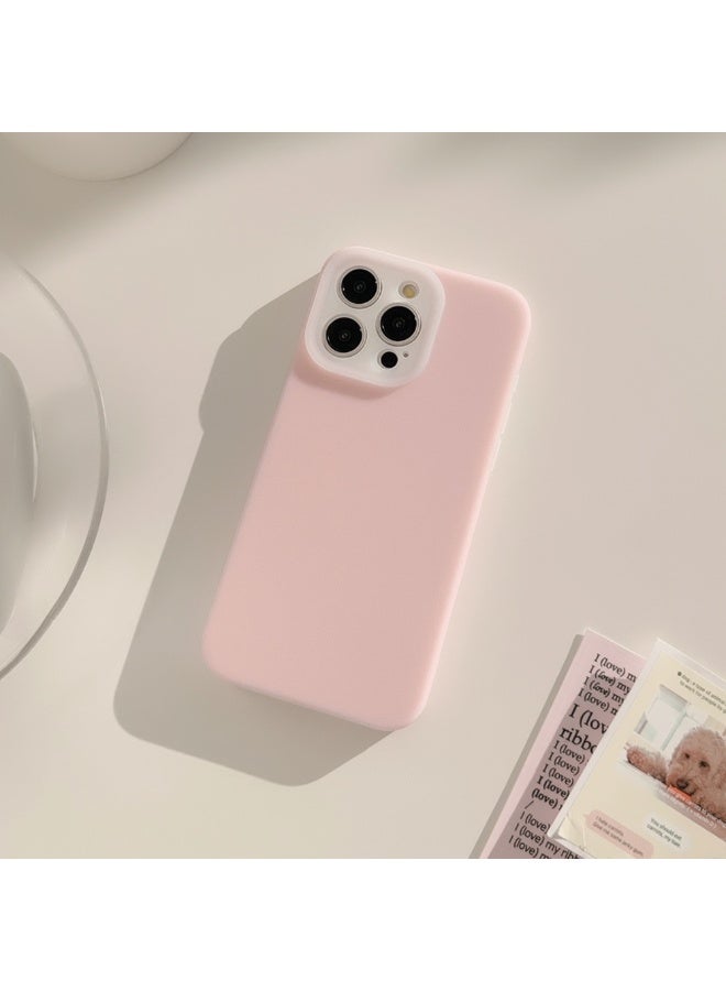 NIBEMINENT Solid Colors And A Minimalist Design Protective TPU Case Cover For iPhone 16 Pro Max, Cream Powder