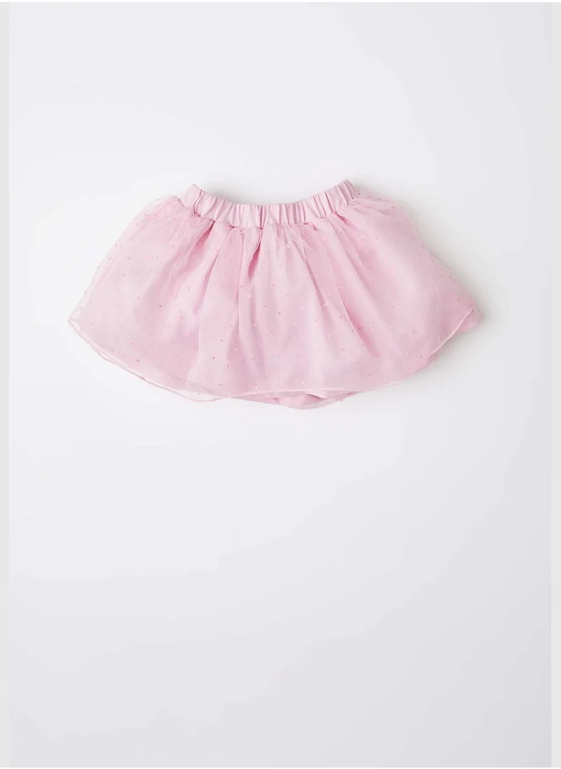 DeFacto Regular Fit Elasticated Waist Mesh Skirt