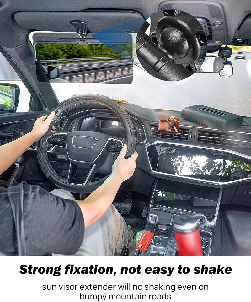 JOYTUTUS Universal Anti-Glare Polarized Sun Visor Extender, UV400 Car Visor Extension, Protect from Glare/UV Ray/Stray Light, Safe Driving for Car - Image 5