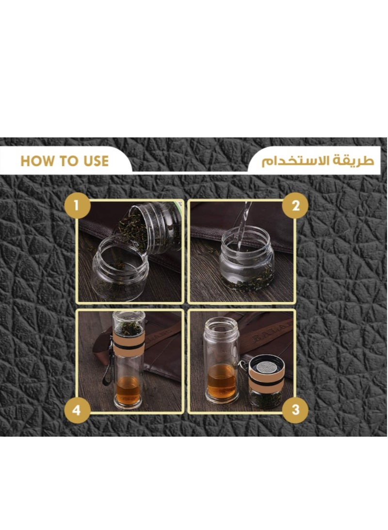 Alhor Camping & Hunting Tools DEVELOPED GLASS TEA CUP 2 WITH STORAGE BAG - Image 5