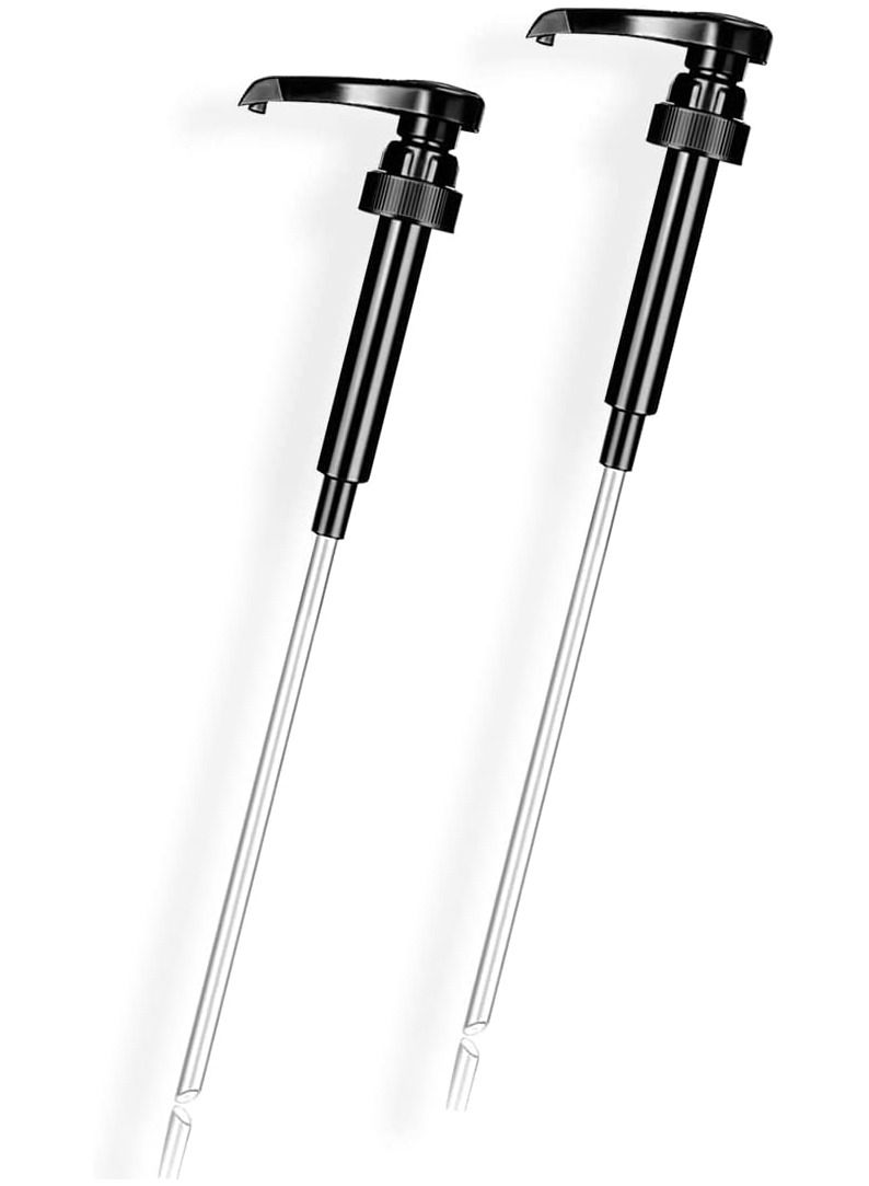 MODO Coffee Syrup Pump Dispenser 2 Pack Syrup Pump for 750ml Syrup Bottle 2 Black Pumps for Coffee Syrup Bottle works with Modo Torani DaVinci 750ml Syrups Bottles  - Image 2