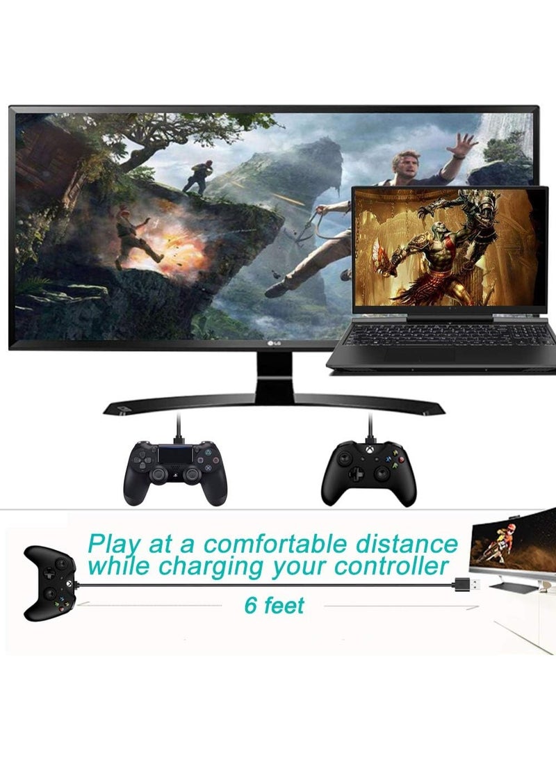 INSIJAM 2M Micro USB Cable Fast Charger Compatible with Fire HD Tablet X-Box One Dual-Shock 4 PS4 Controller Charging Cord for Samsung Fire Stick Android Wire for Moto E/E5/E6 for LG K8V K40 Phone - Image 5