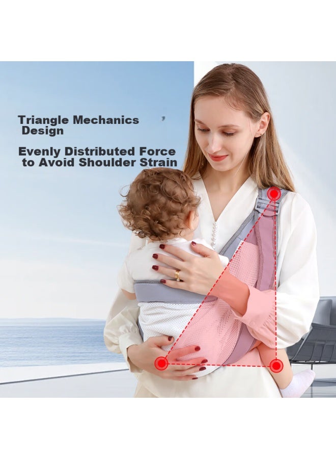 Nanjiren Nanjiren Baby Carrier, Front-facing And Side-facing, Lightweight, Breathable, Multifunctional, Baby-carrying Essential  - Image 4