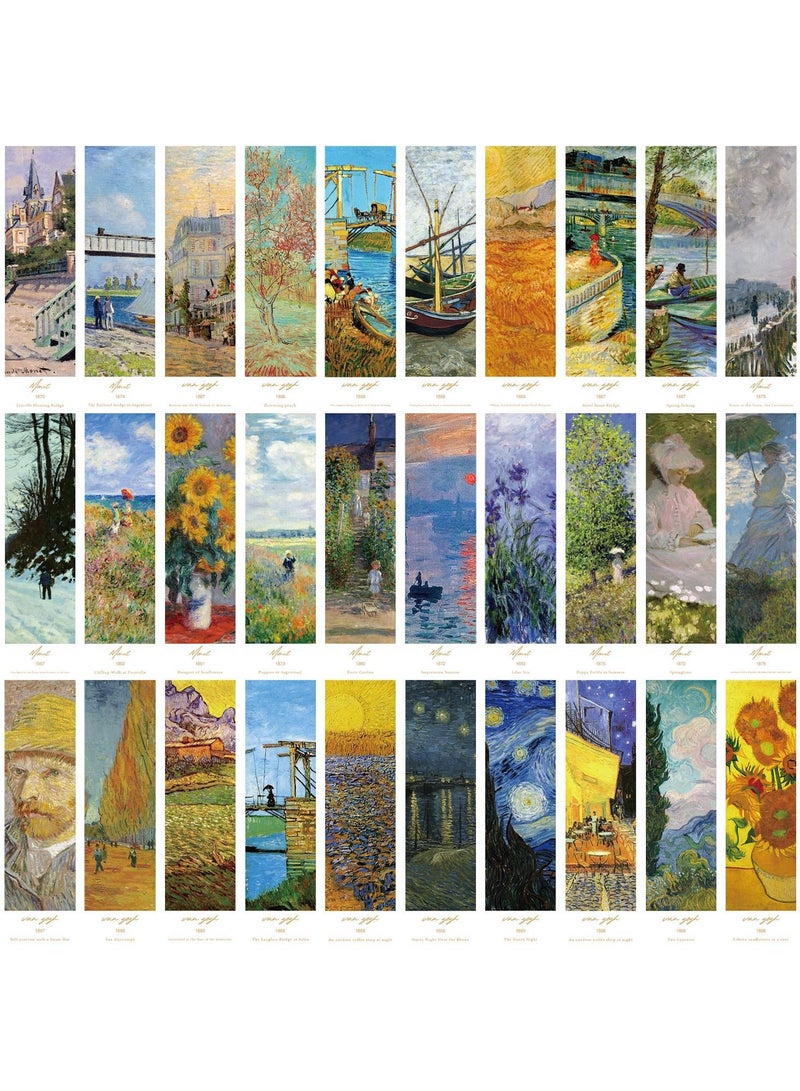 Generic 30Pcs Art Painting Bookmarks for Book Lovers Watercolor Bookmarks Aesthetic Bookmarks Bulk Bookmarks for Men, Book Lovers - Image 1