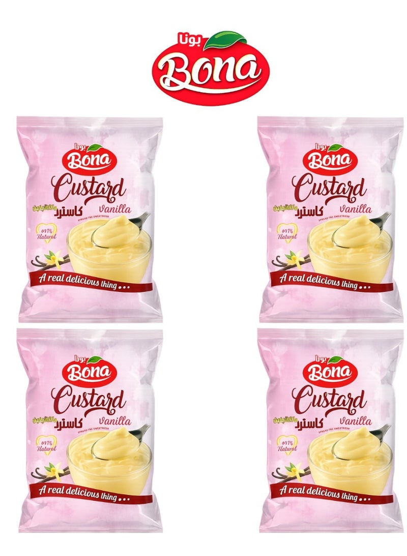 Bona Custard Powder - 50g - Economy Pack of 4 Bags