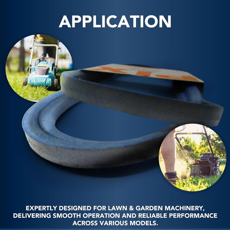 Pix V-Belt A119K, Aramid-Corded Blue Kevlar® V-Belt, 1/2" x 121" OC – Lawn Mower Belt, Kevlar Replacement V-Belts for Lawn & Garden Machinery, Riding Lawn Mower Parts, Accessories, & Tractor Parts - Image 4