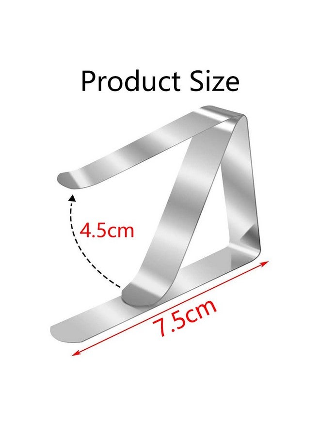 Fapiwen 8pcs Table Clips for Table Cloth, Stainless Steel Table Cloth Clip, Windproof Table Cloth Clips for Dining Table, Table Cover Clamps Table Cloth Holders Ideal for Home Picnic Party Restaurant - Image 2