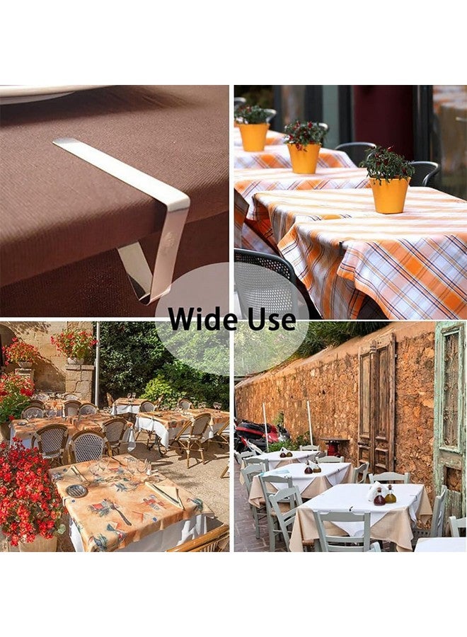 Fapiwen 8pcs Table Clips for Table Cloth, Stainless Steel Table Cloth Clip, Windproof Table Cloth Clips for Dining Table, Table Cover Clamps Table Cloth Holders Ideal for Home Picnic Party Restaurant - Image 3