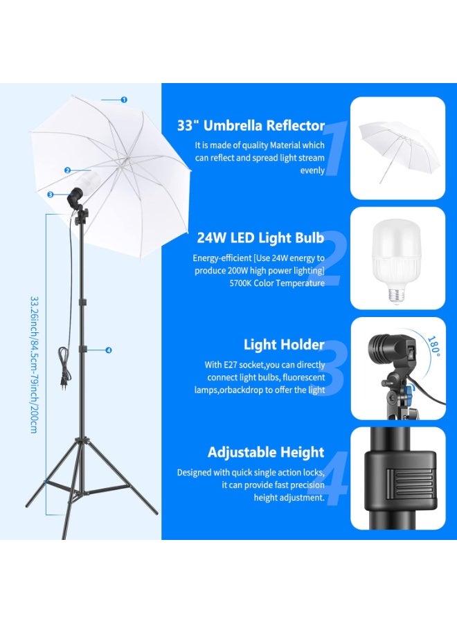 NEEWER Photo Studio Set with 8.5x10 ft Background System 800W LED Softbox Lighting Kit Green Screen for Portrait Product Photography - Image 5