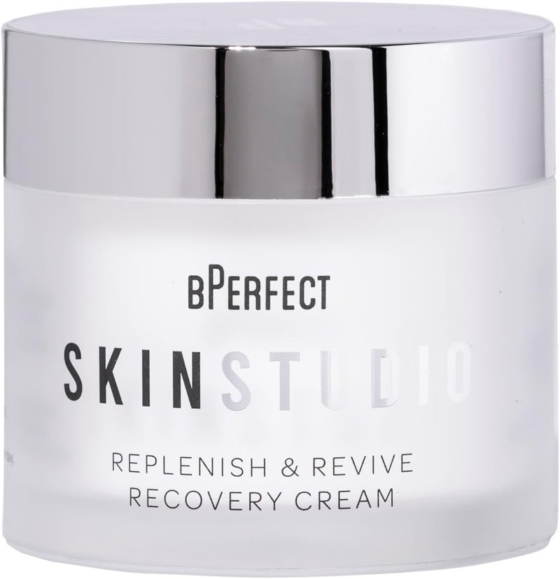 BPerfect Skin Studio Replenish Revive Recovery Cream Hydrating Night Cream with Peptides Ceramides Squalane Hyaluronic Acid Niacinamide For Dry Dehydrated or Sensitive Skin 50ml