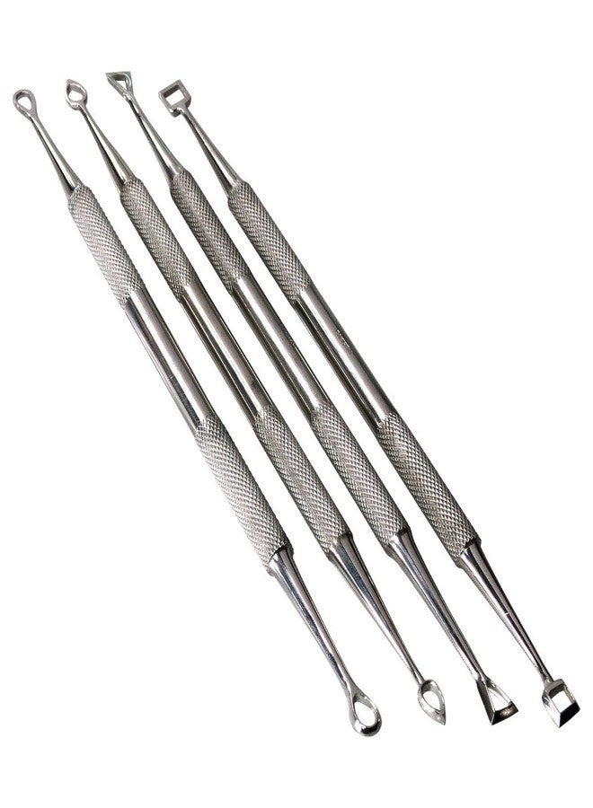 HTS 156C4 4 Pc Stainless Steel Hollow Tip Carver Wax & Clay Sculpting Tool Set - Image 2