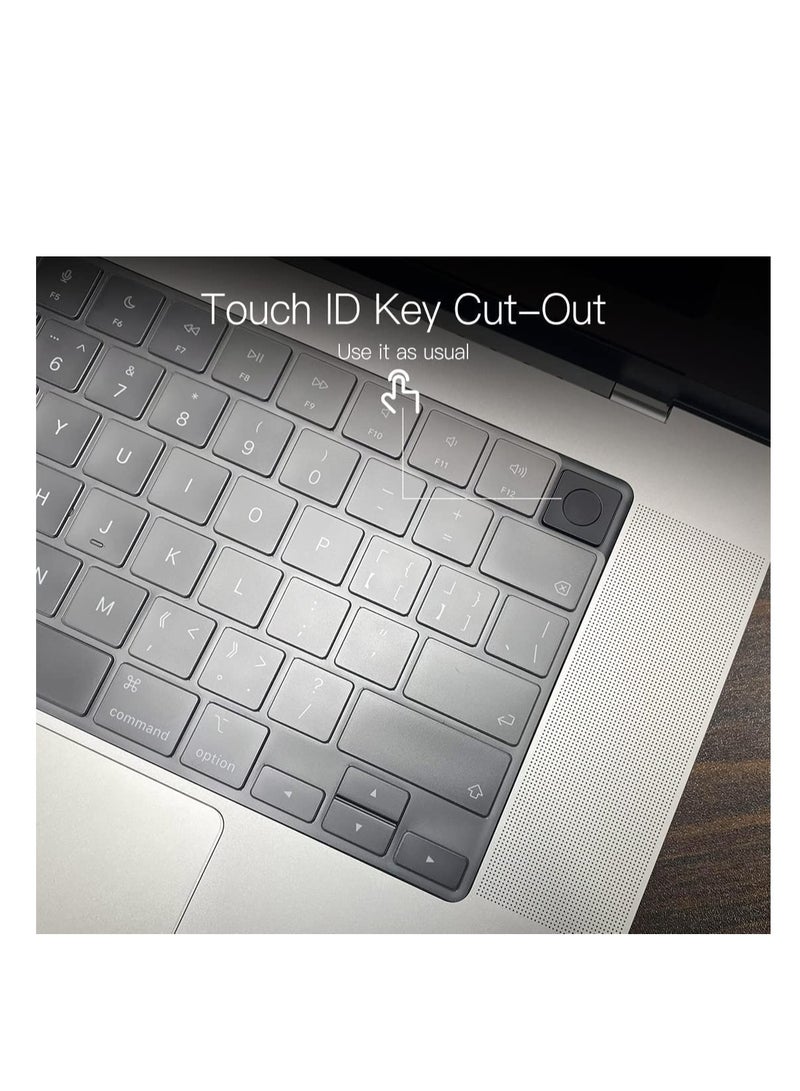 Premium Keyboard Cover Skin Ultra Thin for MacBook Air 15 M4 M3 M2 (A3241 A3114 A2941), Air 13.6 (A3240 A3113 A2681) 2024-2021, Pro 14 16 M4 M3 M2 M1 (A3112 A3401 A3185 A2918 A2992 A2779 A2442 A3403 - Image 5