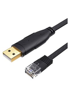USB Console Cable 6 FT USB to RJ45 Serial Adapter Compatible with Router/Switch of Cisco, NETGEAR, Windows, Linux System, Black