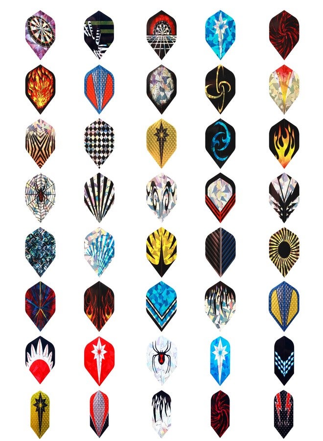 Deetenks 120PCS Dart Flights 40 Sets Durable Standard and Mini Reflect Dart Flights Replacement Feather Tail Wing for Soft Tip Steel Tip Darts - Image 2