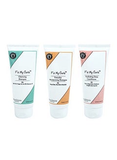 Fix My Curls Travel Sized Wash Day Bundle With Cleansing Shampoo Everyday Moisturizing Shampoo & Hydrating Deep Conditioner Cruelty Free Silicone & Sulphate Free Frizz Control Solution (50Ml Each)  - Image 1
