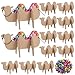 Dansydaisy 24 Pack Camel Craft DIY Corrugated Paper Beach Animal Crafts with Colored Crystal Diamonds and Rope Rock Beach Crafts for VBS Home Birthday Party Decoration Project - Image 3