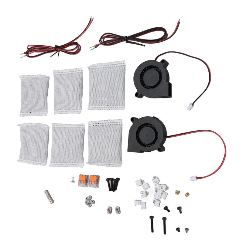 Wago 3D Printer Carbon Filters - High Density Activated Carbon Air Filter Kit with 2 5015 Turbofans for VORON R2/2.4 Printer - 3D Printer Air Filter for Silent Fume Removal - Image 2