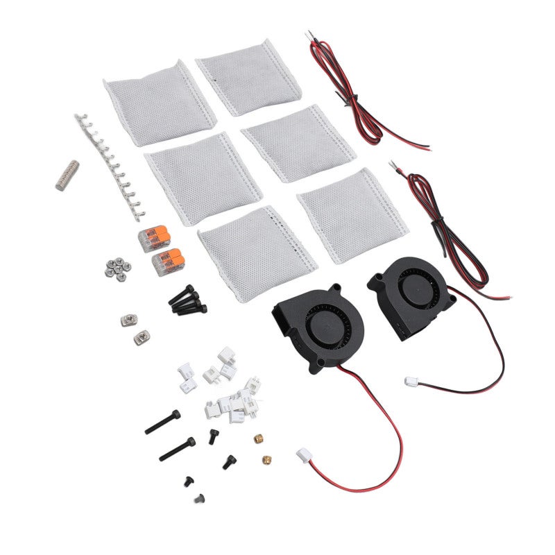 Wago 3D Printer Carbon Filters - High Density Activated Carbon Air Filter Kit with 2 5015 Turbofans for VORON R2/2.4 Printer - 3D Printer Air Filter for Silent Fume Removal - Image 5