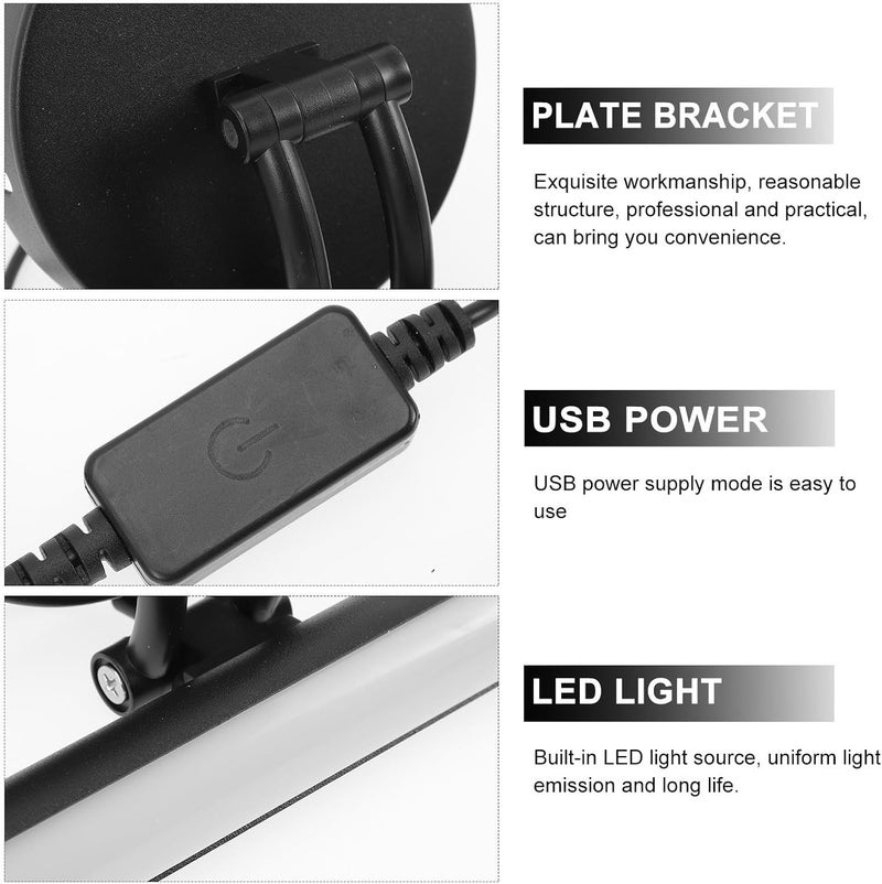 LED Makeup Lamp Mirror Front Light with Adjustable 3-Color Dimming 25Cm USB Powered Wall Vanity Light for Bedroom and Bathroom - Image 4
