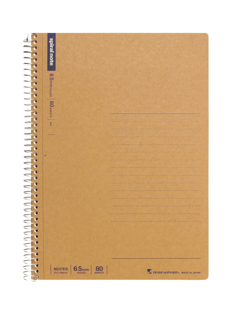 Maruman 80-Sheet Ruled Spiral Notebook A5 Size - Image 1