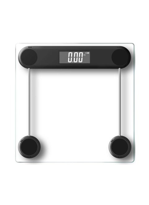 Digital Bathroom Scale, Toughened Glass Platform Electronic Scales, Easy Read LCD Display