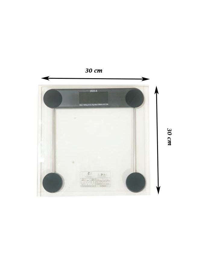 Generic - Digital Bathroom Scale, Toughened Glass Platform Electronic Scales, Easy Read LCD Display - Image 1