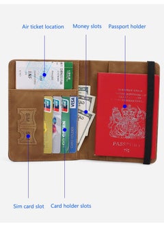 Generic Passport Wallet 15 * 10cm with Pockets for Smart Cards Phone SIM Holder Cover Passport Flight Ticket  - Image 3