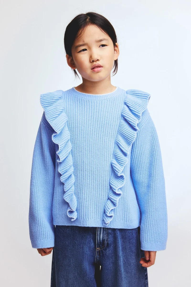 H&M Frill-trimmed jumper