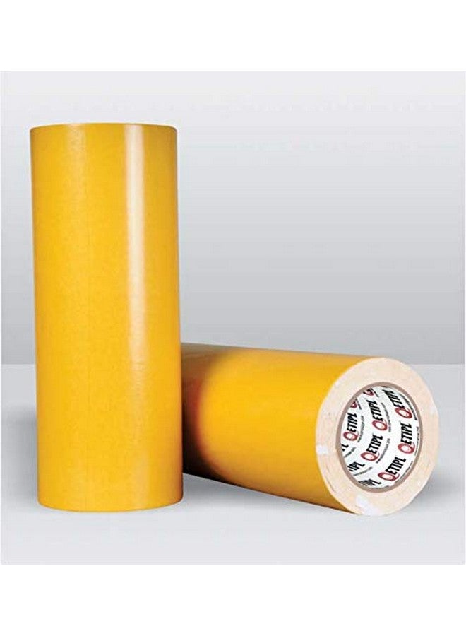 ETI Cloth Tape Double Sided Adhesive 12 Inch (300mm) X 20Meter, Yellow - Image 1