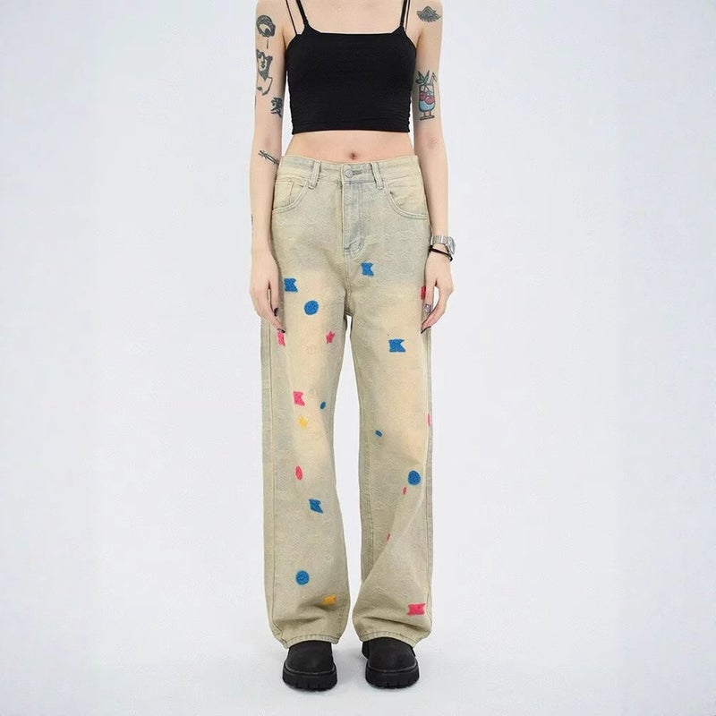 Unisex Classic Denim Jeans Loose Fit Daily Outdoor Wear - Image 4