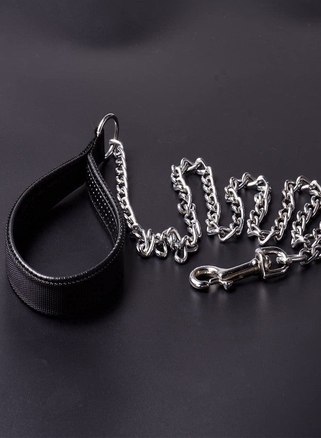 KittuPet طوق كلاب متين من KittuPet، طوق معدني للكلاب بسلسلة ومقبض مبطن للكلاب الكبيرة والمتوسطة الحجم - قد يختلف اللون - Image 2