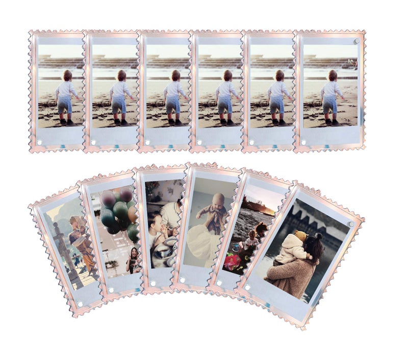 WINKINE Instax Mini Magnetic Frames for Fujifilm Instax Mini  Polaroid Film Polaroid Magnets Frame for Refrigerator 2x3 Picture Frame Acrylic Fridge Magnetic Frame for Photo Display 12 Pack