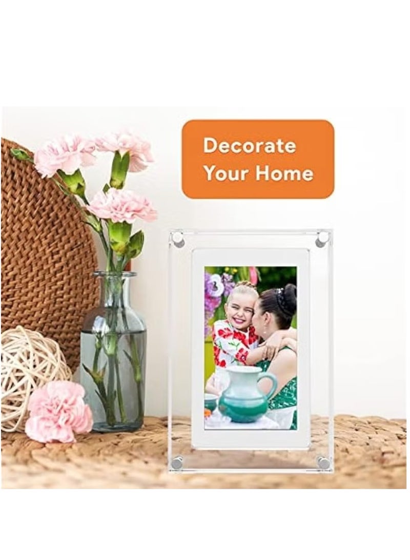 5 Inch Digital Picture Frame Acrylic Video Frame 4GB Memory 1000mAh Built in Battery Home Decor Heartfelt Gift - Image 3