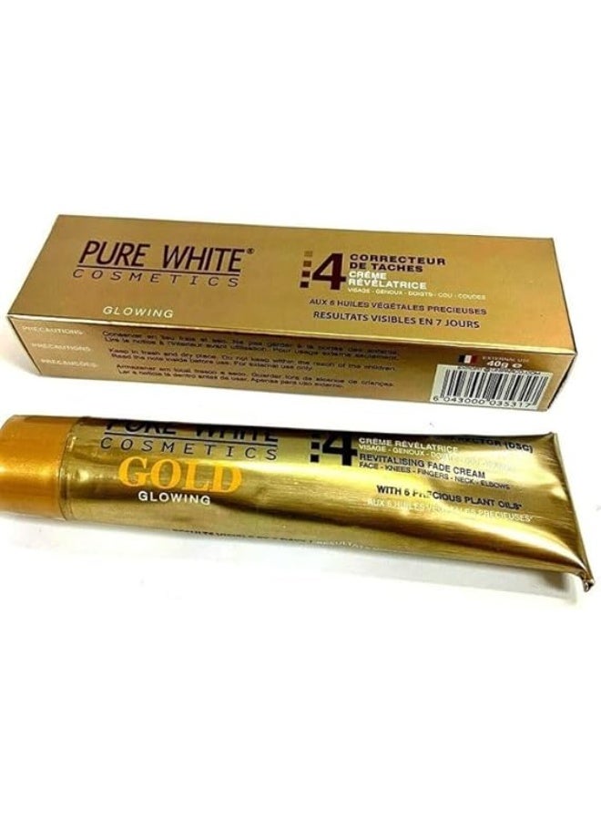 Pure White Cosmetics gold glowing cream for dark spots - 40g - Image 1