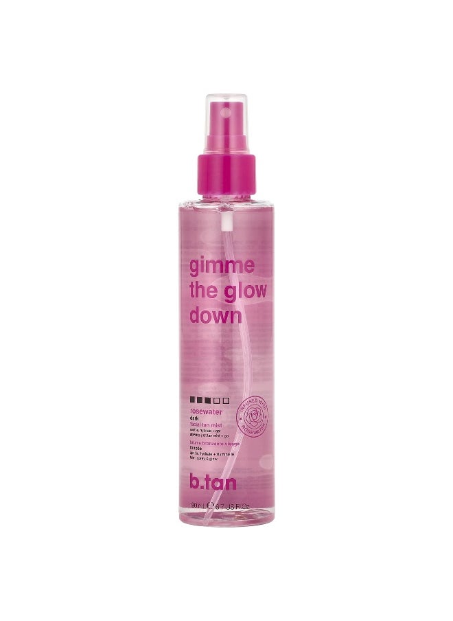 b tan - b.tan, Gimme The Glow Down, Dark, Facial Tan Mist, Rosewater, 6.7 fl oz (190 ml) - Image 1