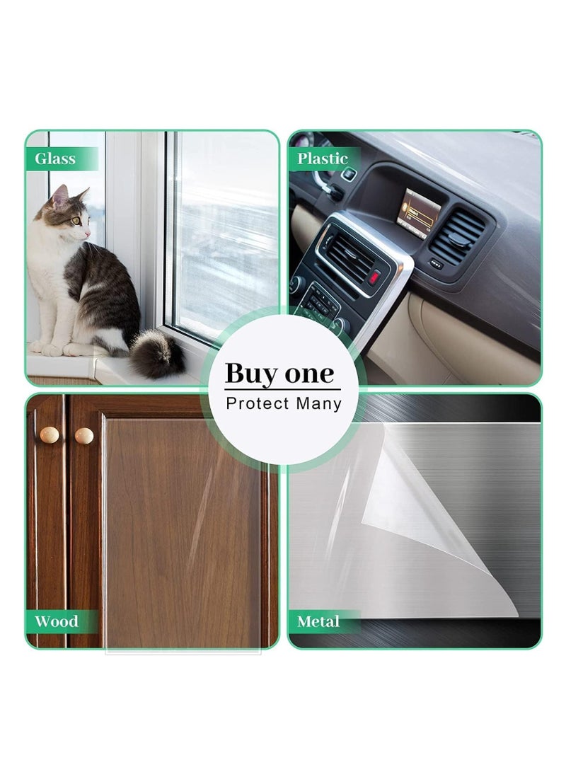 KASTWAVE Door Protector from Pet Scratching, Cat Anti Scratch Tape, Clear Door Scratch Protector, Anti Scratch Tape Heavy Duty Door Guard Cover for Dog and Cat Clawing, 20cm x 3m(7.8"x118") - Image 5