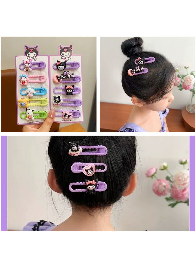 10 PCS Cute Hair Clips Fashion Girls Hair Accessories Lovely Animal Barrettes Set Non-slip Metal Snap Pins for Girls Kids Teens Toddlers - Image 1
