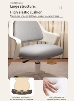 EqiEch Study Chair, Ergonomic Modern Office Chair, Computer Chair, With High-Density Rebound Sponge, Soft And Comfortable, Adjustable Height  - Image 4