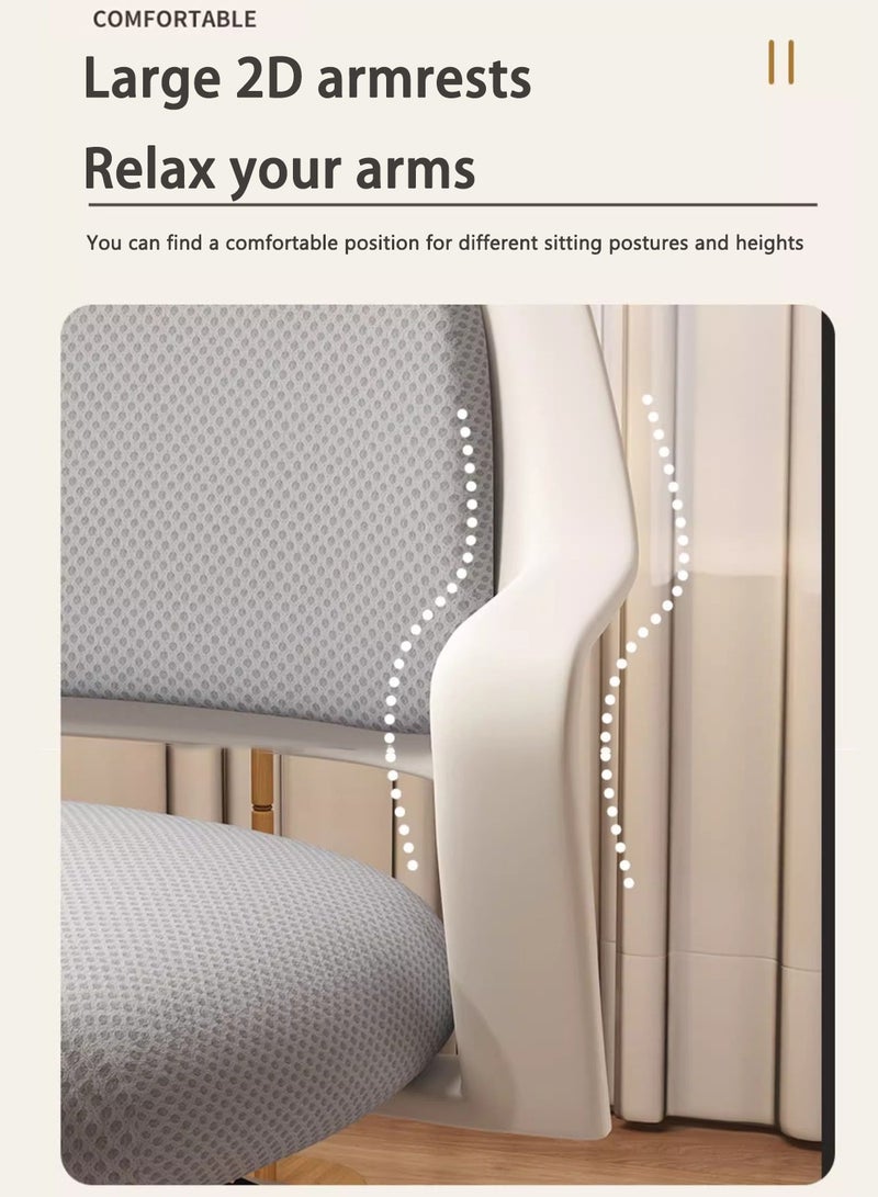 ايكي ايك كرسي دراسة، كرسي مكتب عصري مريح، كرسي كمبيوتر، مع إسفنجة ارتدادية عالية الكثافة، ناعم ومريح، ارتفاع قابل للتعديل - Image 3