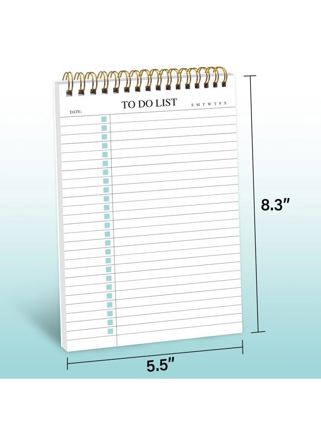 KAICN To Do List Notepad, Undated Daily Planner Notepad With To Do List Notebook Checklist Planner Spiral Waterproof Notepad for Office Supplies, School Planner, Green, 52 Sheets, 5.5"*8.3" A5 Size - Image 3