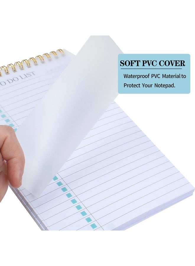 KAICN To Do List Notepad, Undated Daily Planner Notepad With To Do List Notebook Checklist Planner Spiral Waterproof Notepad for Office Supplies, School Planner, Green, 52 Sheets, 5.5"*8.3" A5 Size - Image 4