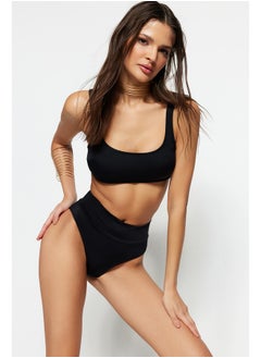 trendyol Black Bralette High Waist High Leg Regular Bikini Set TBESS22BT0010  - Image 1