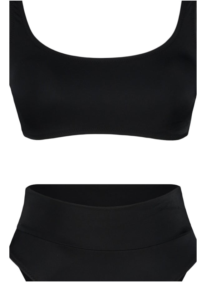 trendyol - Black Bralette High Waist High Leg Regular Bikini Set TBESS22BT0010 - Image 1