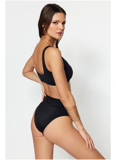 trendyol Black Bralette High Waist High Leg Regular Bikini Set TBESS22BT0010  - Image 4