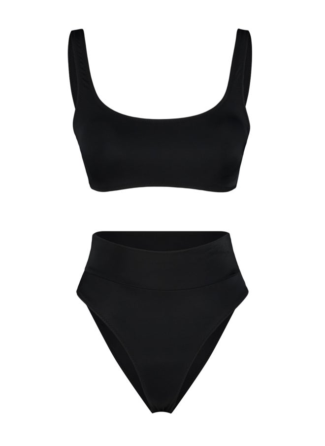trendyol - Black Bralette High Waist High Leg Regular Bikini Set TBESS22BT0010 - Image 1