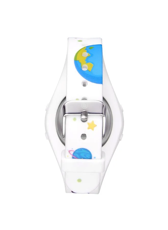 أسترو Astro A23904-PPWW-AT Kids Digital Display Watch & PU Strap White-Astranaut Print