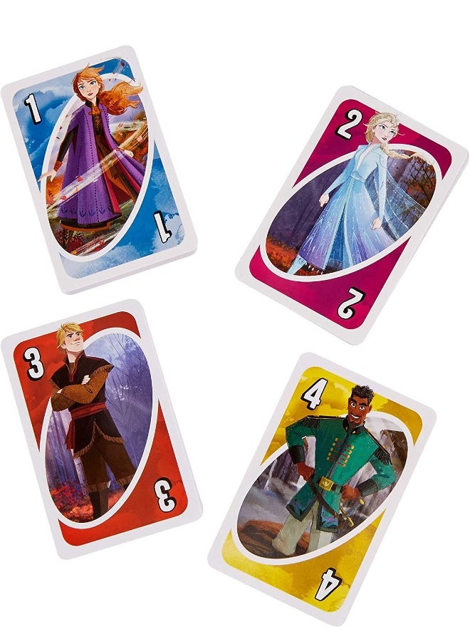 Stud - UNO Disney Frozen II Card Game with 112 Cards & Instructions for Players Ages 7 Years & Older, Gift for Kid, Family and Adult Game Night - Image 1