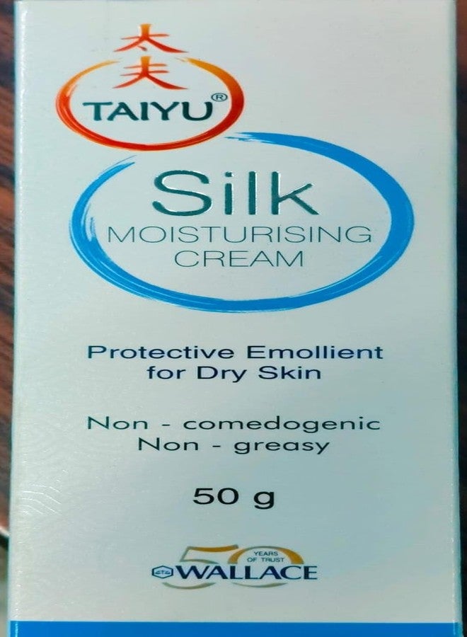 Taiyu Silk Moisturising Cream, Protective Emollient for Dry Skin, Non-Comedogenic, Non-Greasy, 50g
