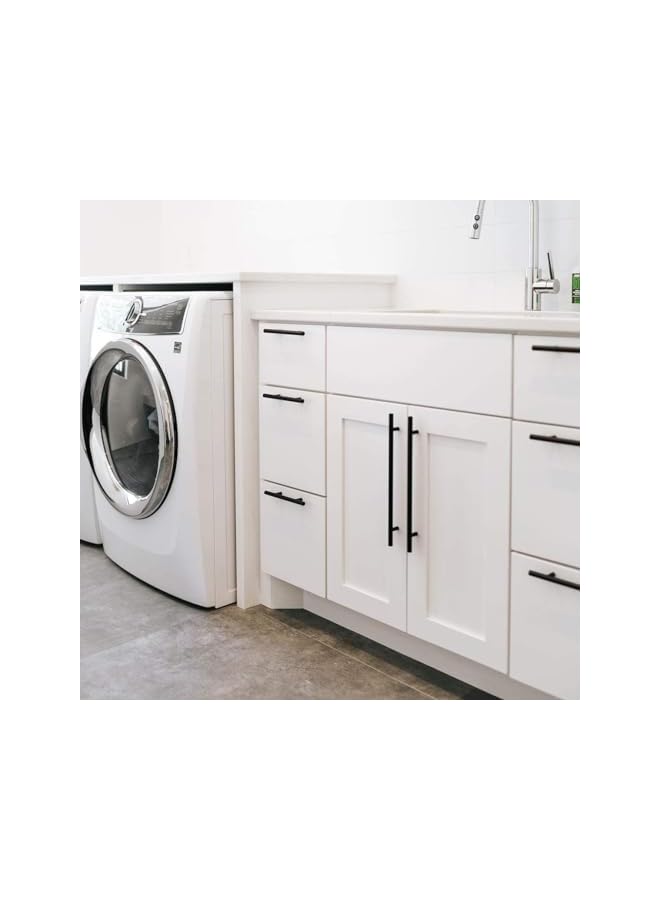 The Bros 10 قطع مقابض خزائن سوداء مقابض خزائن المطبخ مقابض درج على شكل حرف T مقابض أبواب - Image 4